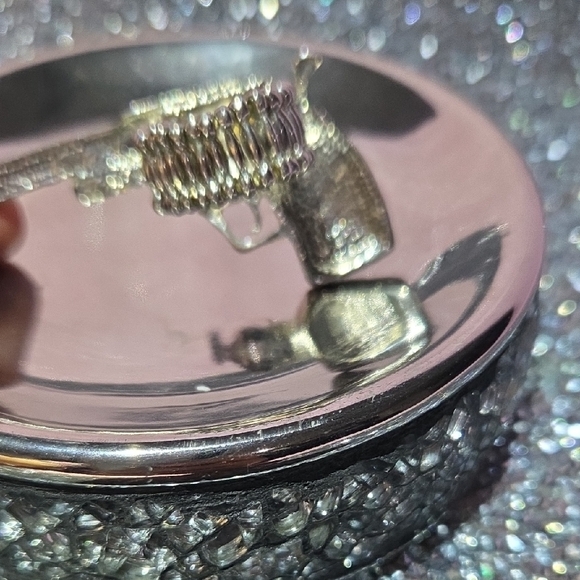 Stretch-Silver Crystal Rhinestone Ring - Picture 4 of 4